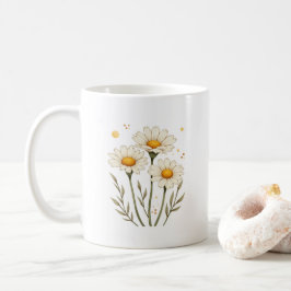 Taza De Café Flor de margarita personalizada
