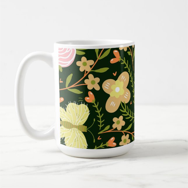 Taza De Café Flor de mariposa (Izquierda)