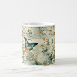 Taza De Café Flor de mariposa vintage