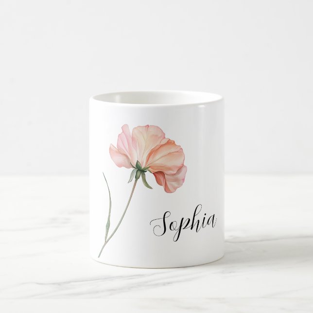 Taza De Café Flor de melocotón bonita (Centro)