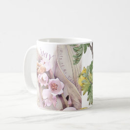 Taza De Café Flor de mes de mayo lirio del valle espino blanco 