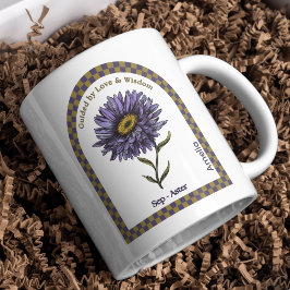 Taza De Café Flor de mes de nacimiento personalizada de septiem