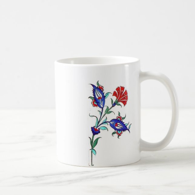 Taza De Café Flor de mosaico turca