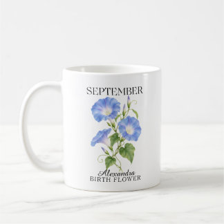 Taza De Café Flor de nacimiento de gloria de la mañana de septi