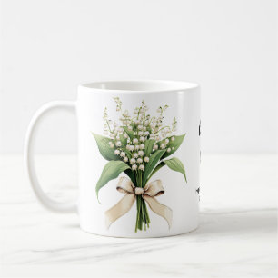 Taza De Café Flor de nacimiento de mayo