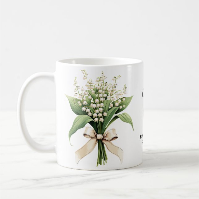 Taza De Café Flor de nacimiento de mayo (Izquierda)