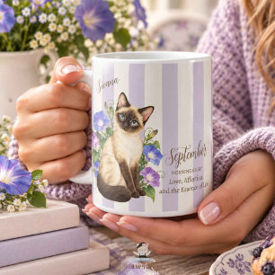 Taza De Café Flor de nacimiento de septiembre Morning Glory Gat