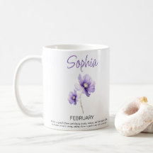 Flor de nacimiento personalizada de febrero