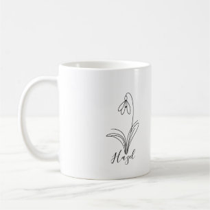 Taza De Café Flor de nacimiento personalizada de gallocresta de