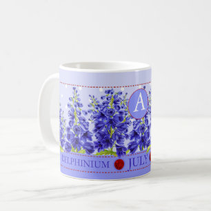 Taza De Café Flor de nacimiento y batiburrillo clásico de julio