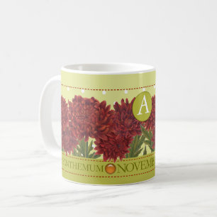 Taza De Café Flor de nacimiento y goma de mascar clásica de nov