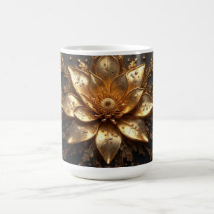 Taza De Café Flor de Oro Lujosa