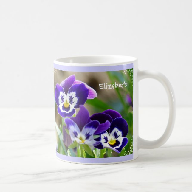 Taza De Café Flor de Pentana y Mug de Escritura (Derecha)