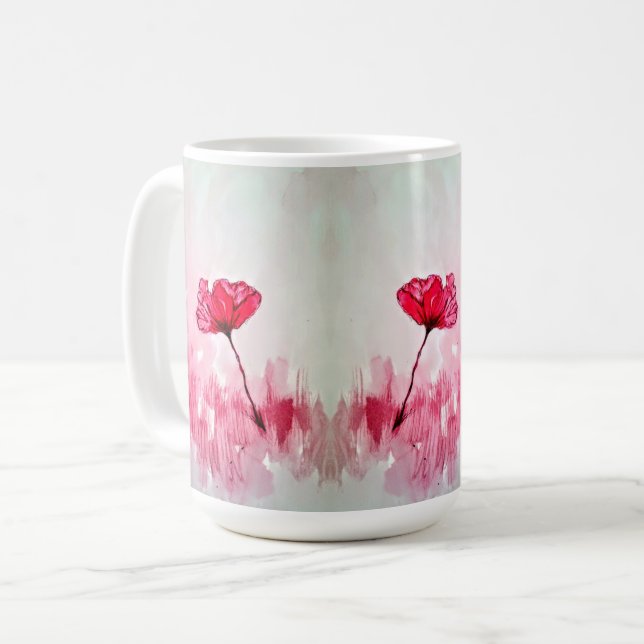 Taza De Café Flor de peonía (Anverso izquierdo)