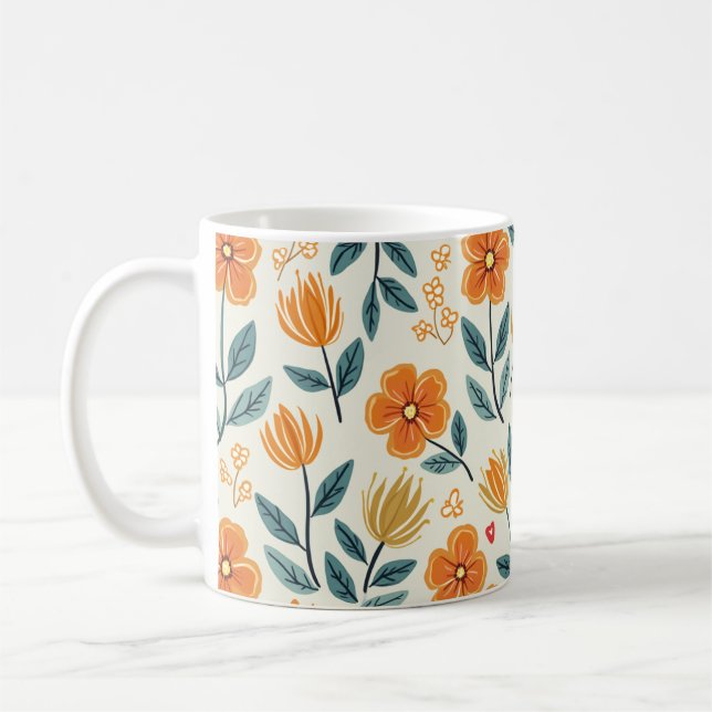 Taza De Café Flor de primavera (Izquierda)