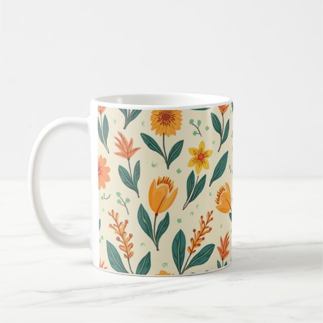Taza De Café Flor de primavera (Izquierda)