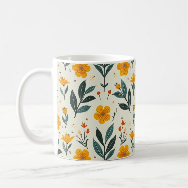 Taza De Café Flor de primavera (Izquierda)
