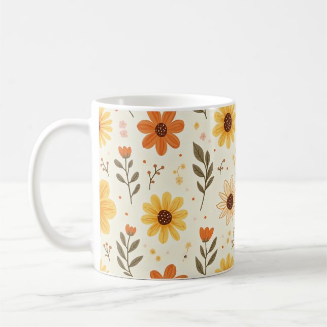 Taza De Café Flor de primavera (Izquierda)