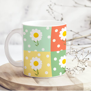 Taza De Café Flor de primavera Pastel Lindo Divertido