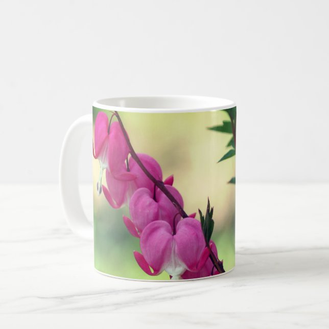 Taza De Café Flor de sangre rosa personalizada (Anverso izquierdo)