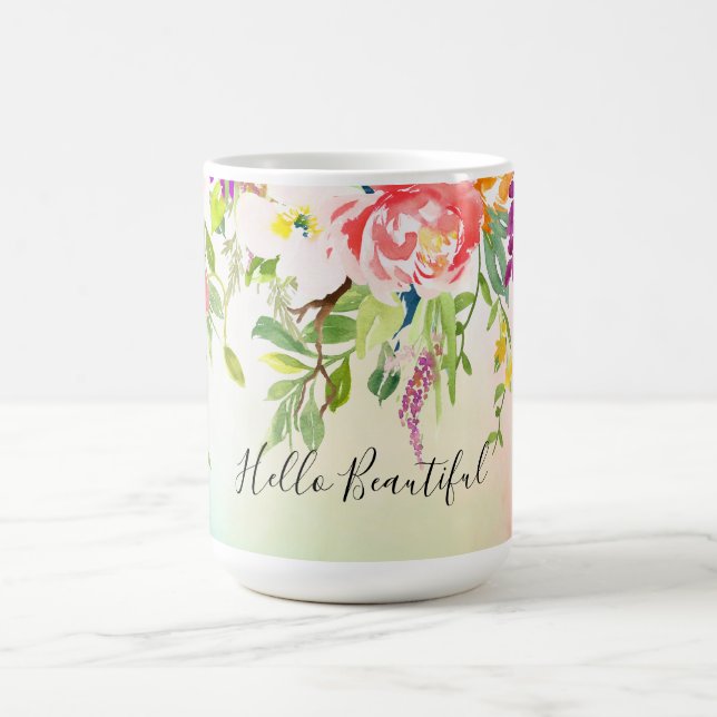 Taza De Café Flor de tinte de rosa (Centro)