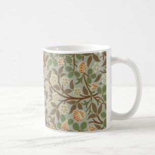 Taza De Café Flor de trébol botánico William Morris