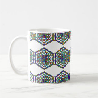 Taza De Café Flor de vida / Blume des Lebens - Lotus Contour