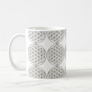 Taza De Café Flor de vida / Blume des Lebens - plata
