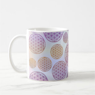 Taza De Café Flor de vida / Blume des Lebens - Violeta patrón