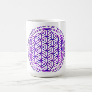 Taza De Café Flor de vida - Moola Mantra - violeta