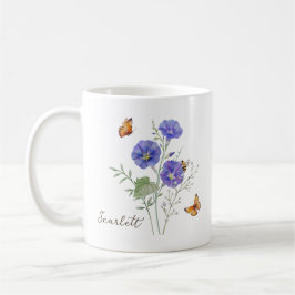 Taza De Café Flor del Mes de Nacimiento de Gloria Matutina