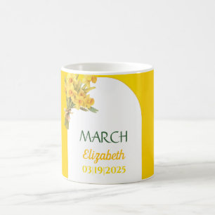 Taza De Café Flor del mes de nacimiento de marzo Narciso Person