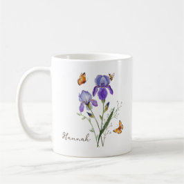 Taza De Café Flor del mes de nacimiento Iris