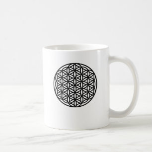 Taza De Café Flor del símbolo sagrado de la geometría de la