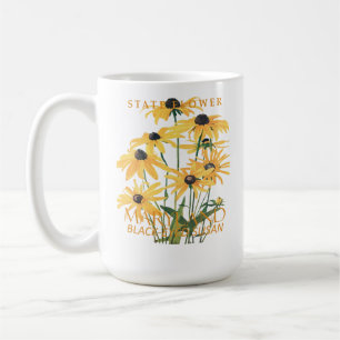 Taza De Café Flor del Territorio de Maryland Rudbeckia hirta