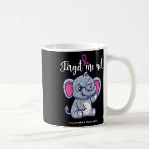 Taza De Café Flor elefante divertida me olvida no Heimerheimer 