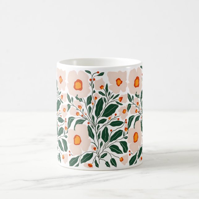 Taza de café Flor estética (Centro)