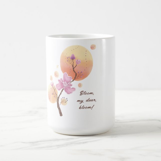 Taza De Café flor floreciente madre Día (Centro)