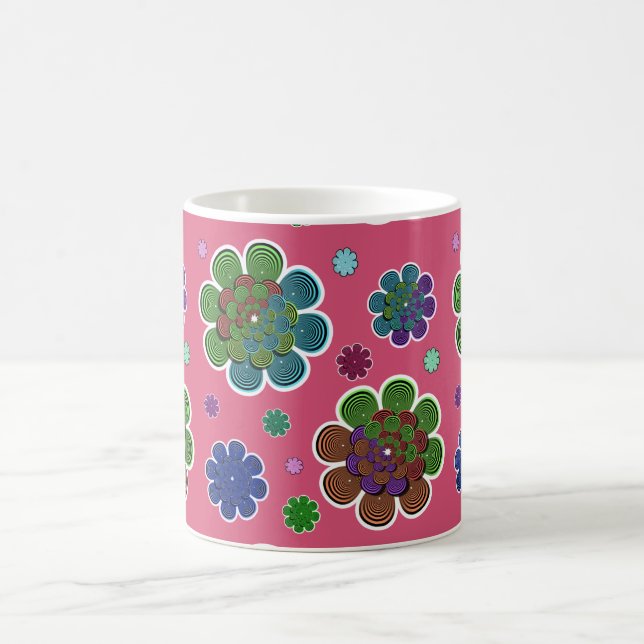 Taza De Café Flor fractal dos (Centro)