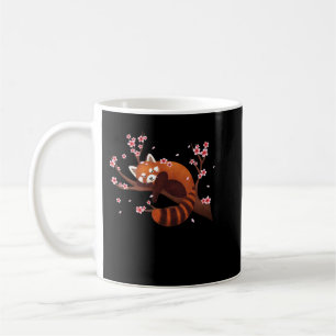 Taza De Café Flor japonesa de flores de cerezo rojo vintage 