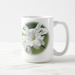 Taza De Café Flor magnolia blanca