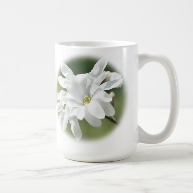 Taza De Café Flor magnolia blanca (Derecha)