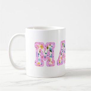 Taza De Café Flor Mama Retro Mom Boho Mother