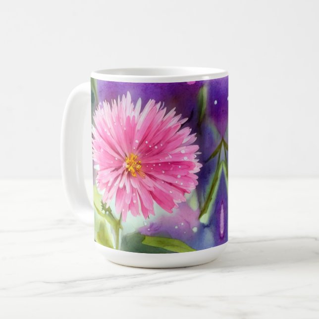 Taza De Café Flor morada (Anverso izquierdo)