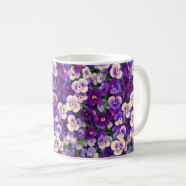 Taza De Café Flor morada de panza