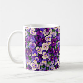Taza De Café Flor morada de panza