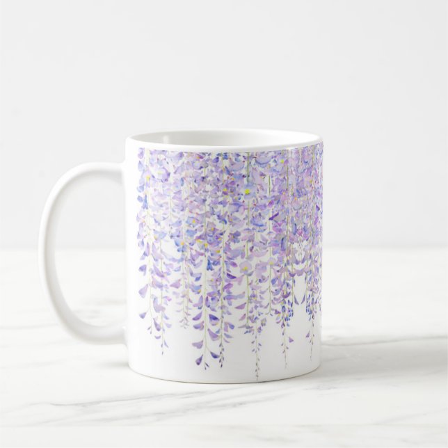 Taza De Café Flor morada gliceriana (Izquierda)