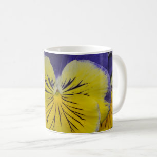 Taza De Café Flor morada y amarilla