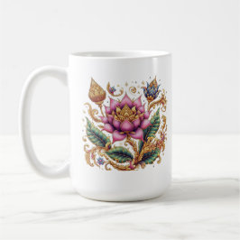 Taza De Café Flor motriz tailandesa grande cerámica clásica