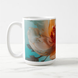 Taza De Café Flor Naranja Delicada